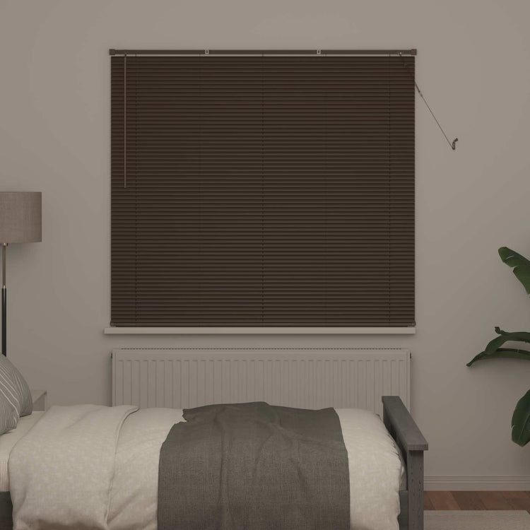 Vidaxx Jalousie dunkelbraun mit Muster 150 x 130 cm PVC
