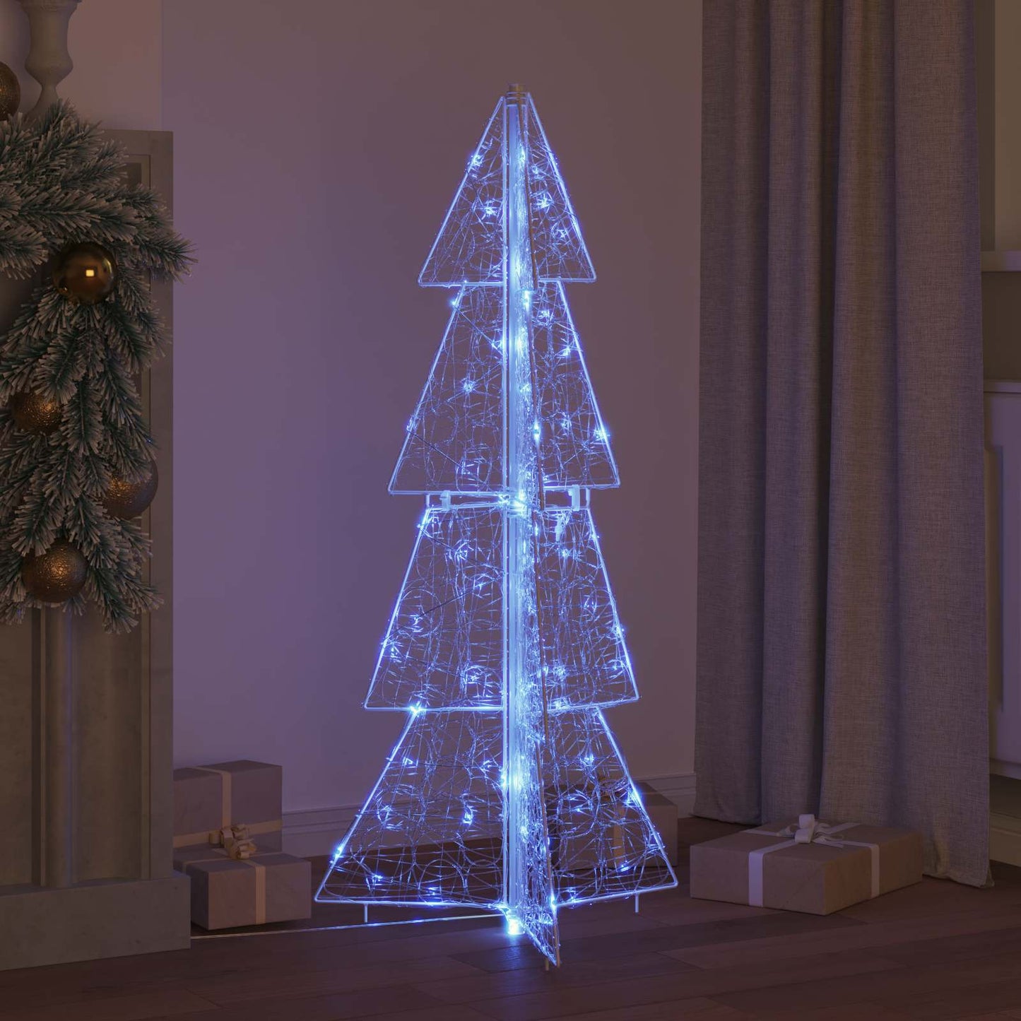 VidaXL Weihnachtsbaum mit 100 LED blau 120 cm Acryl