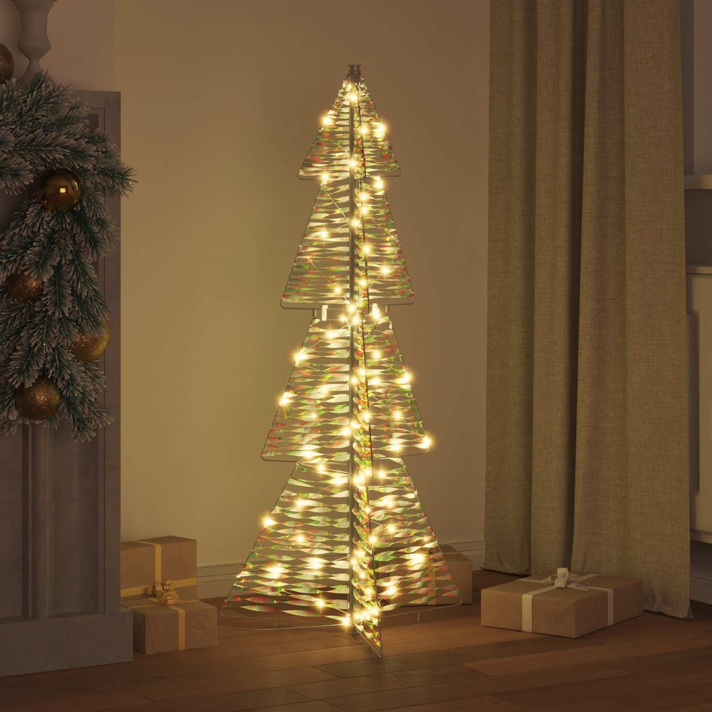 VidaXL Weihnachtsbaum mit 100 LED warmweiß 120 cm Kappe