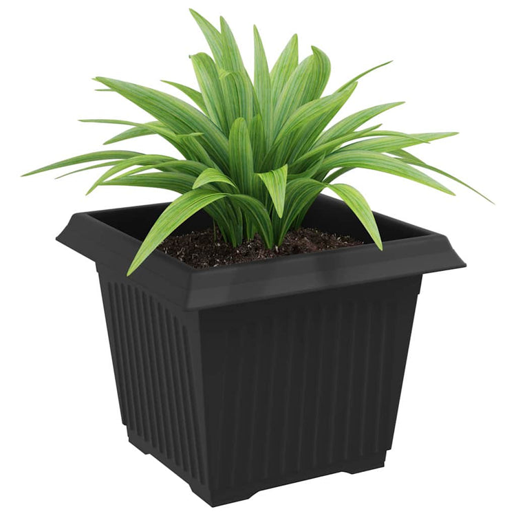 Vidaxx quadratischer Blumentopf 6 Stück schwarz 23 x 23 x 17,5 cm Kunststoff