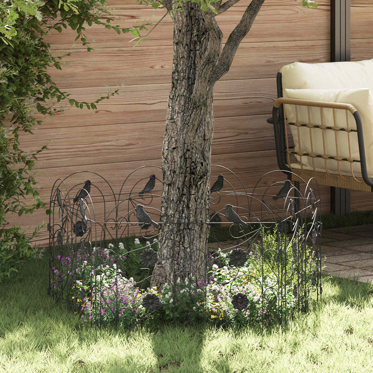 Vidaxl Gartenzaungitter Schwarz 308,5 x 54,5 x 0,3 cm