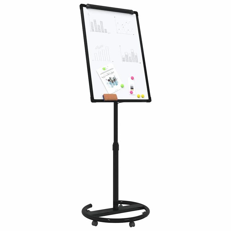 Vidaxx magnetisches Whiteboard schwarz und weiß 62 x 62,5 x 197 cm EPS