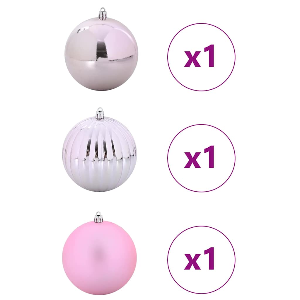 VidaXL Weihnachtskugel-Set xxl 3-tlg. rosa Kunststoff