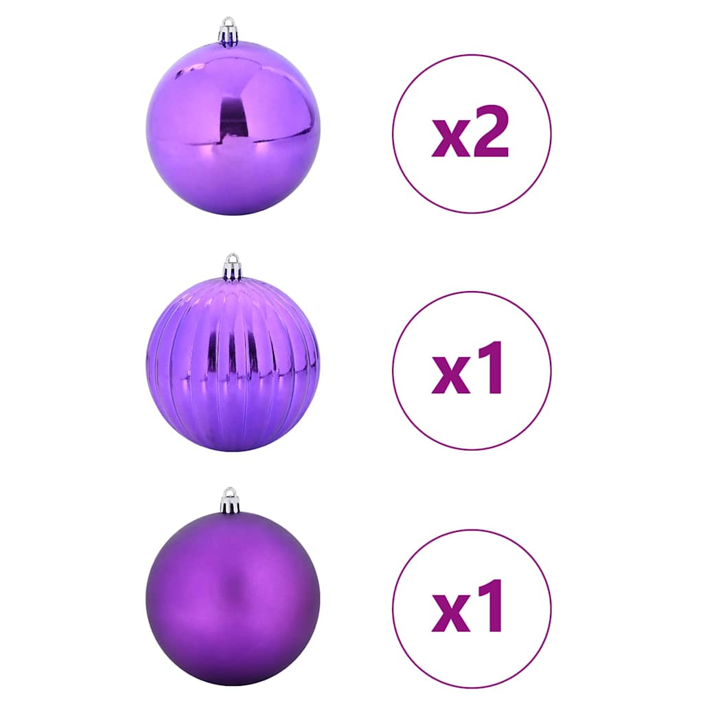 VidaXL Weihnachtskugel-Set XXL 4-tlg. Lila Kunststoff