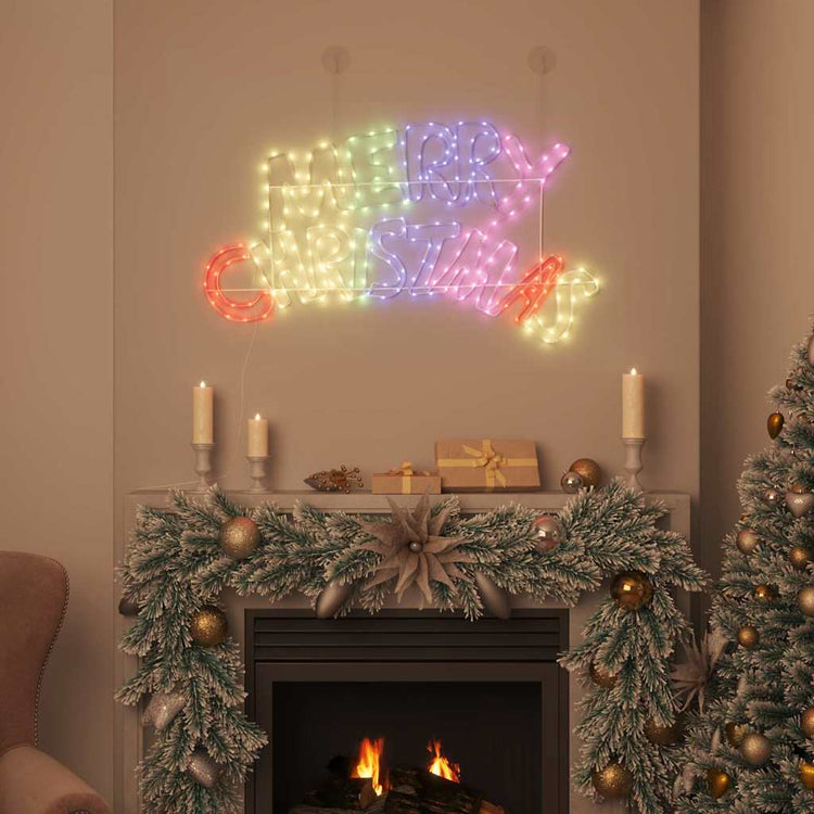 Vidaxx Weihnachtsschild mit 240 LED mehrfarbig 99,5 x 54 cm PVC