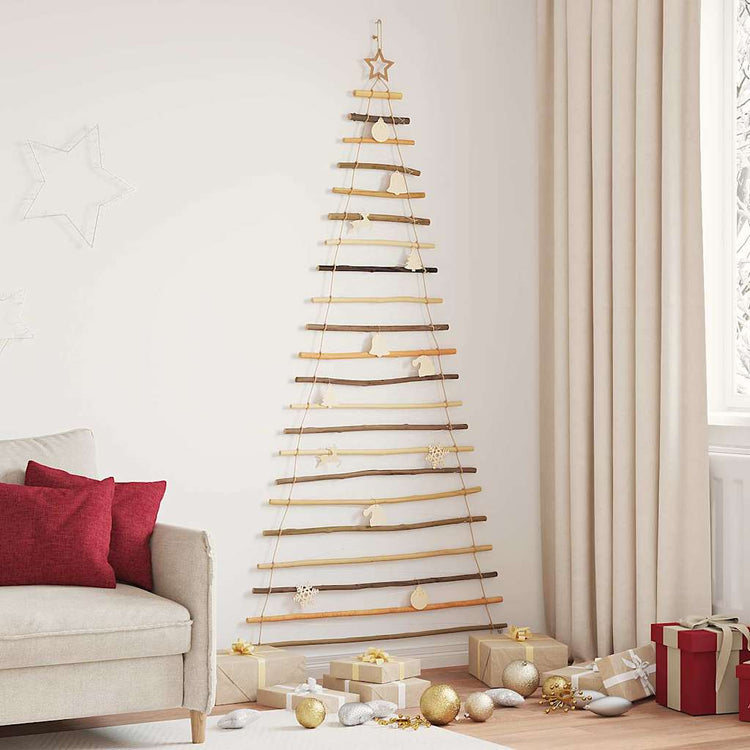 Vidaxx Weihnachtsbaum mit 130 LED natur 210 cm massives Eschenholz