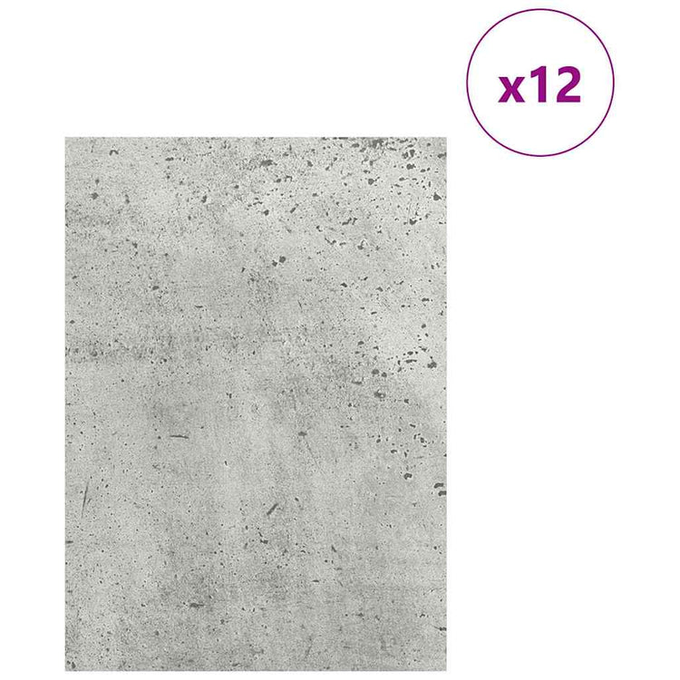 Vidaxx Dekorplatten 12 Stück betongrau 15 x 21 x 0,27 cm Holzwerkstoff