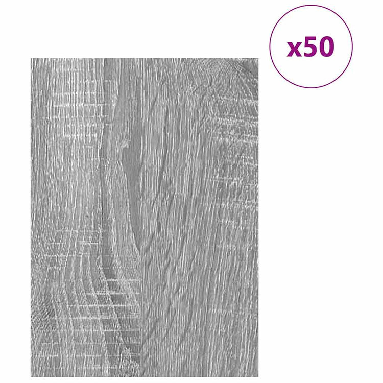 Vidaxx Dekorplatten 50 Stk. Grau Sonoma 30 x 42 x 0,27 cm Holzwerkstoff