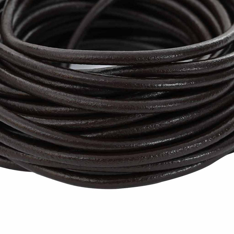 Vidaxl Lederband dunkelbraun ø4 mm x 50 m Leder