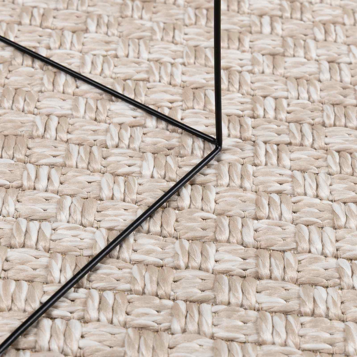VidaXL Teppiche rund Huarte Creme ø 160 cm Polyester