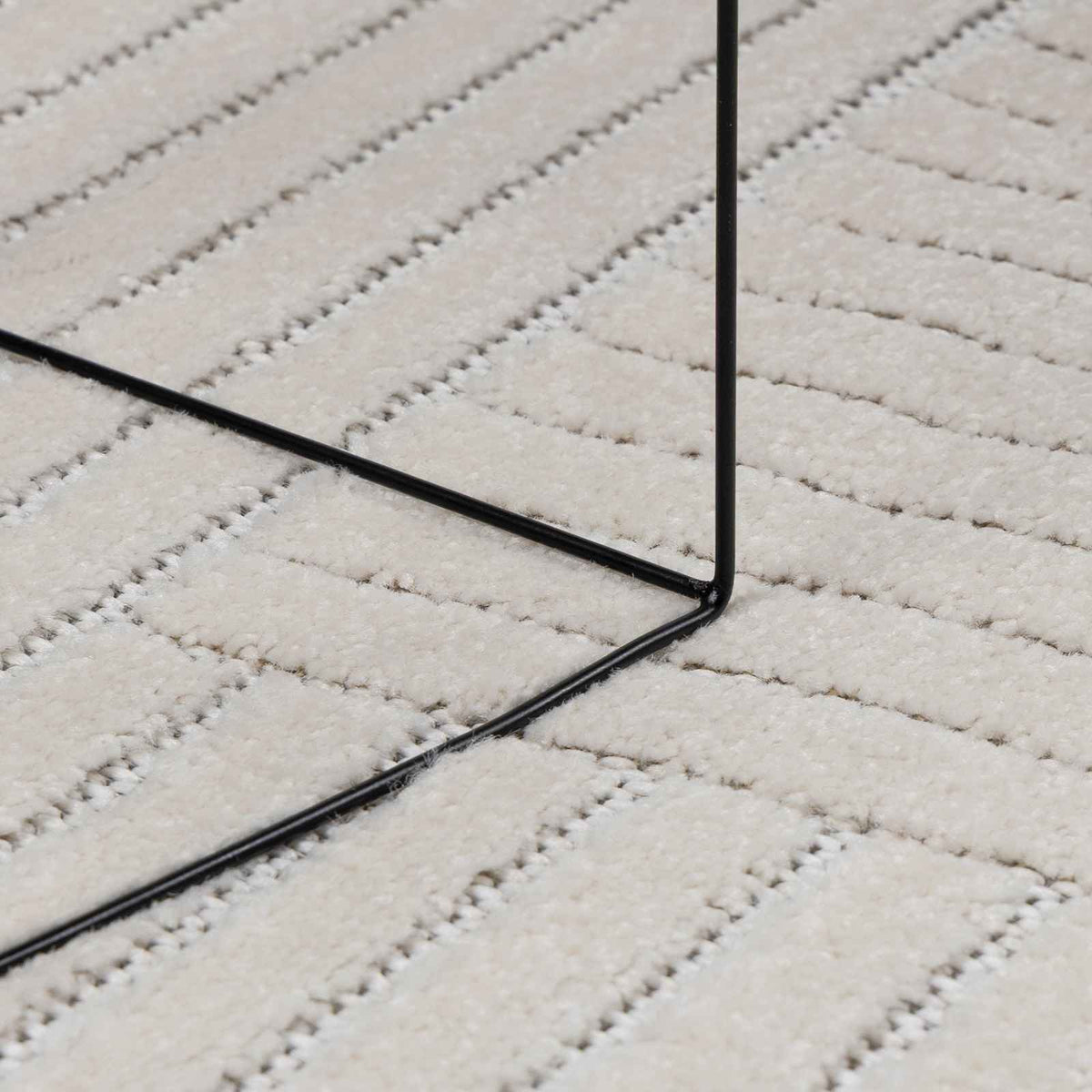 VidaXL Teppiche rund Huarte Creme ø 160 cm Polyester