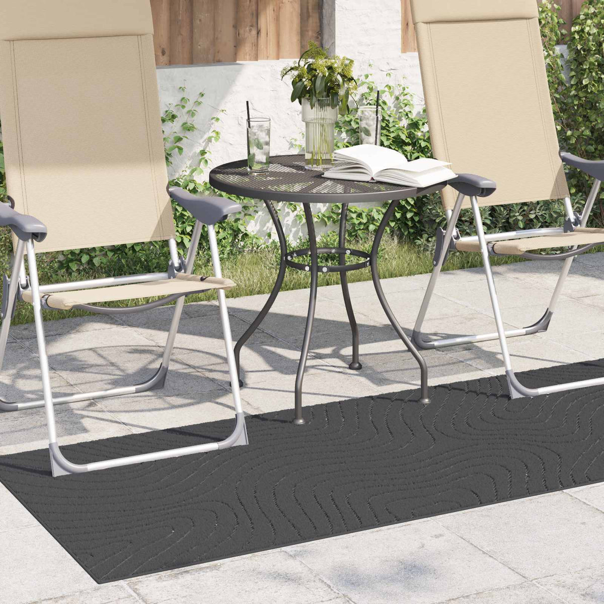 VidaXL Teppiche rechteckig Huarte Anthrazit 200 x 80 cm Polyester