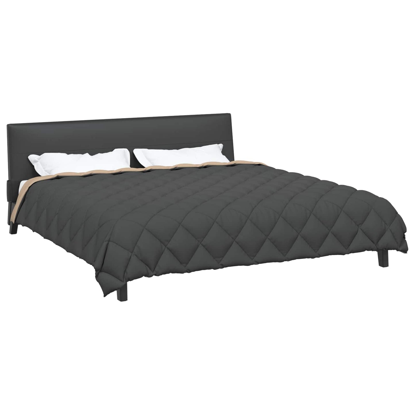 Vidaxx Winterbettdecke Anthrazit und Taupe 200 x 200 cm Mikrofaser