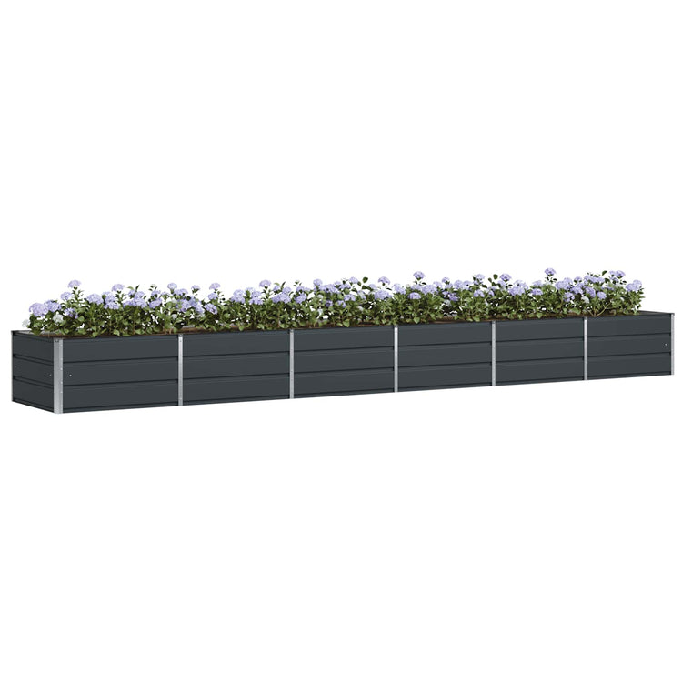 Vidaxx Pflanzgefäß Anthrazit 480 x 80 x 45 cm Stahl