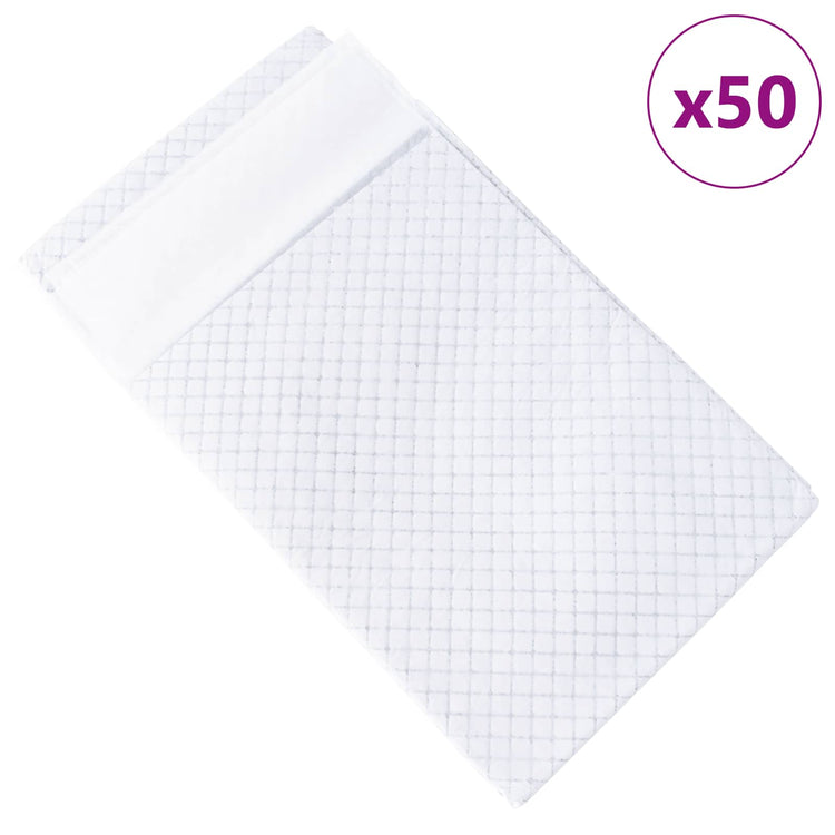 Vidaxxl Vliesstoff-Trainingsunterlage für Haustiere, 50 Stück, 120 x 80 cm