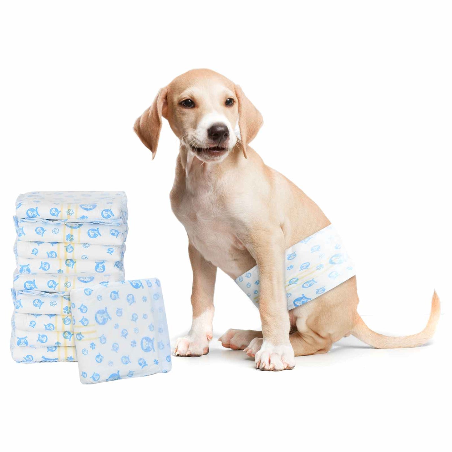 VidaXL Einweg-Hundeservice männlich 30 Stück weiß xs