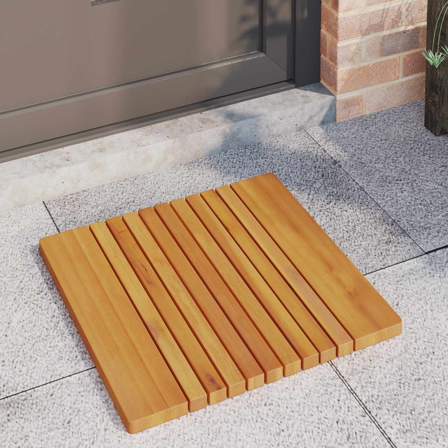 Vidaxxl Badematte Uni braun 59 x 40 cm Holz
