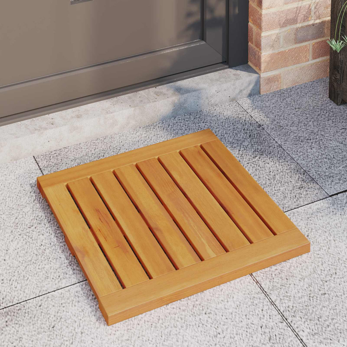 VidaXL Badematte Uni braun 50 x 50 cm Holz