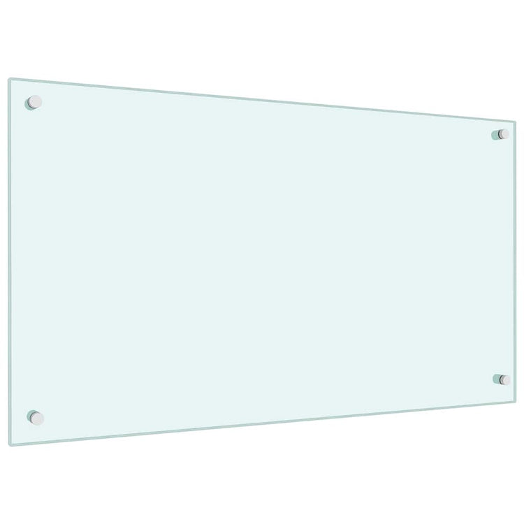 Vidaxxl Küchenrückwand 2 Stück weiß 90 x 50 cm gehärtetes Glas