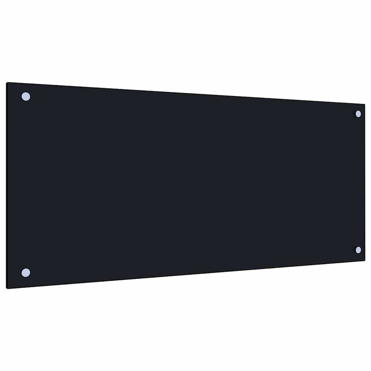 Vidaxxl Küchenrückwand 2 Stück schwarz 90 x 40 cm gehärtetes Glas