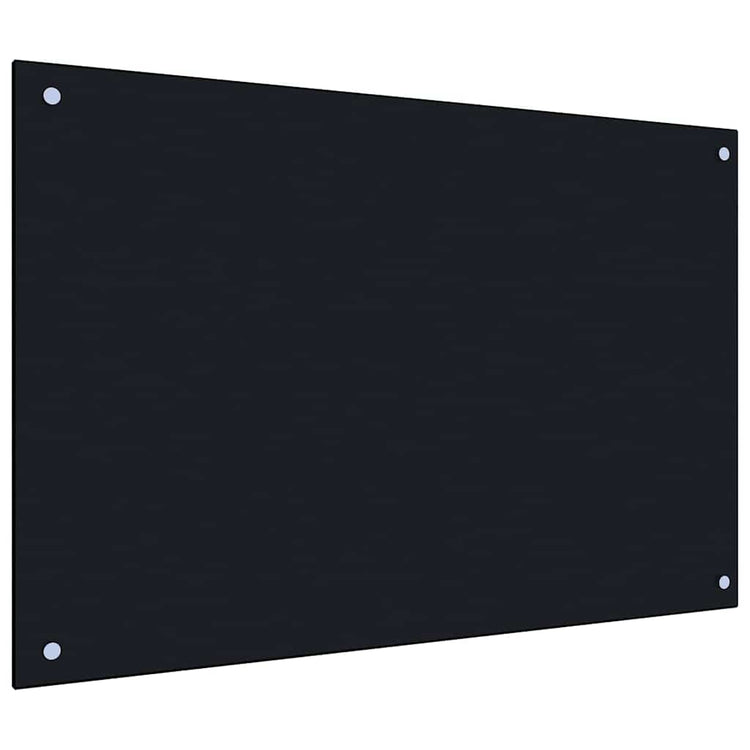 Vidaxxl Küchenrückwand 2 Stück schwarz 90 x 50 cm gehärtetes Glas