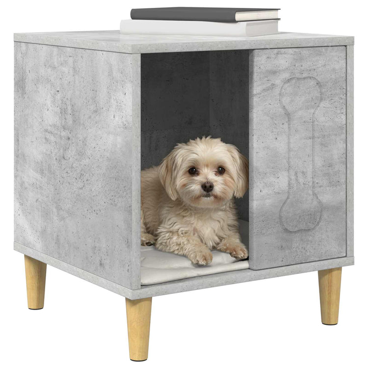 Vidaxxl Hundehütte Beton 44 x 42 x 49 cm verarbeitetes Holz