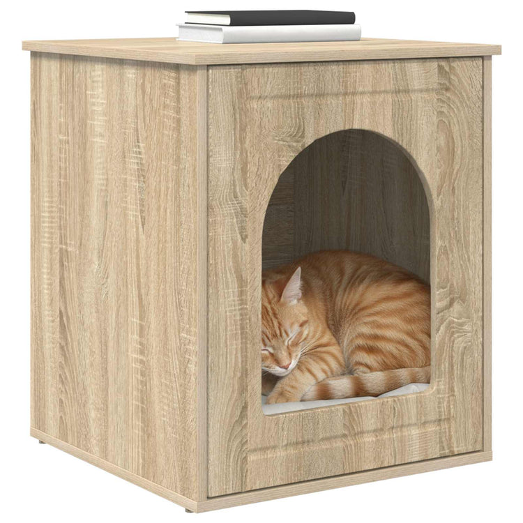 Vidaxl Katzenhaus Sonoma 53 x 52 x 62 cm aus handgefertigtem Holz