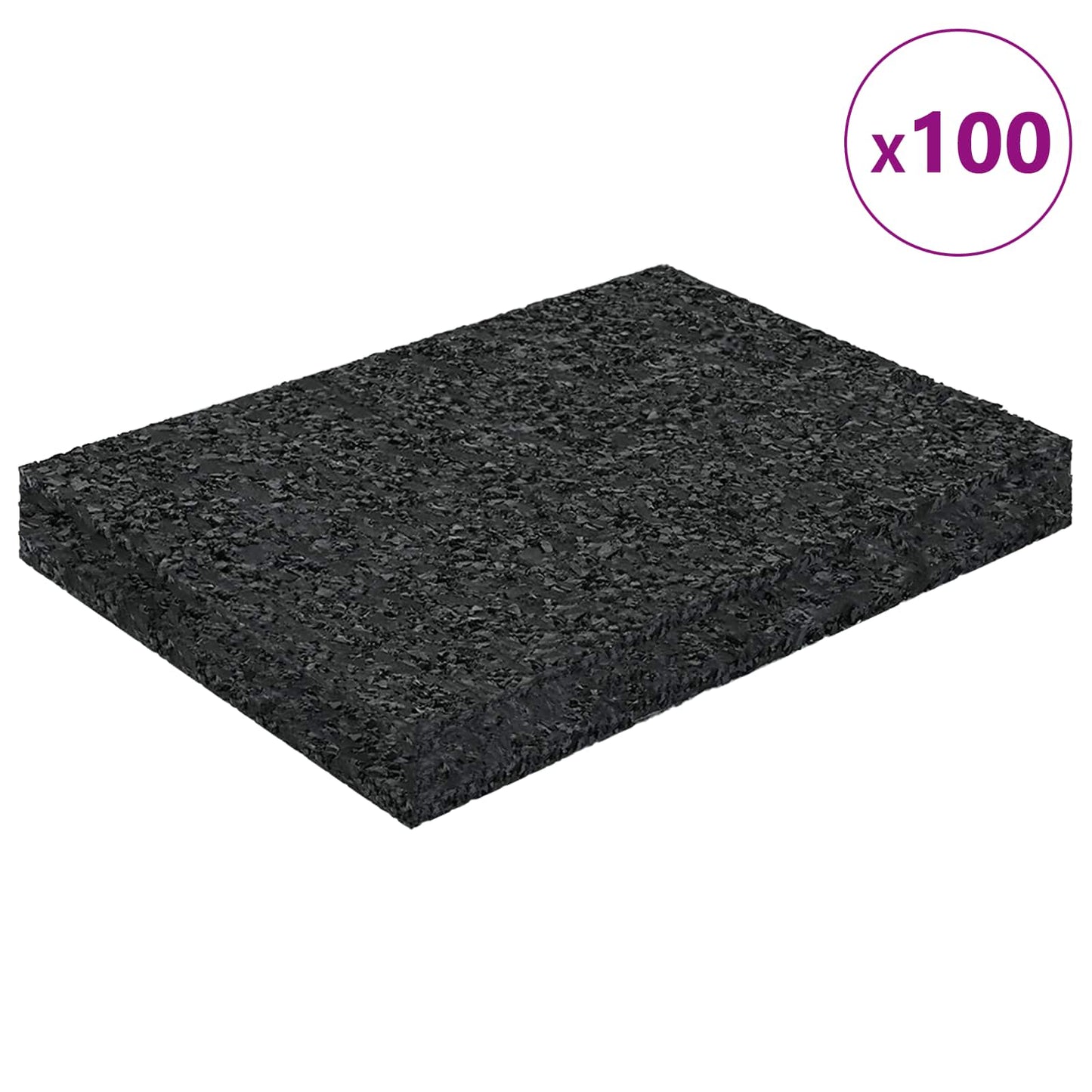 Vidaxxl Gummiauflage aus schwarzem Gummi