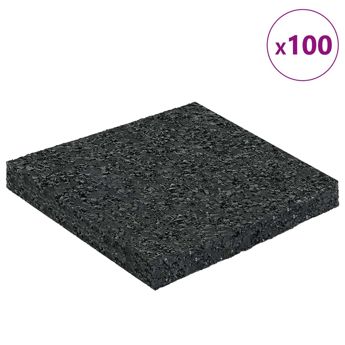 Vidaxxl Gummiauflage aus schwarzem Gummi