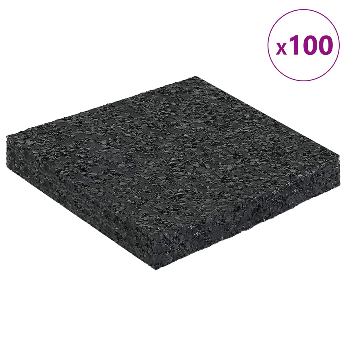 Vidaxxl Gummiauflage aus schwarzem Gummi