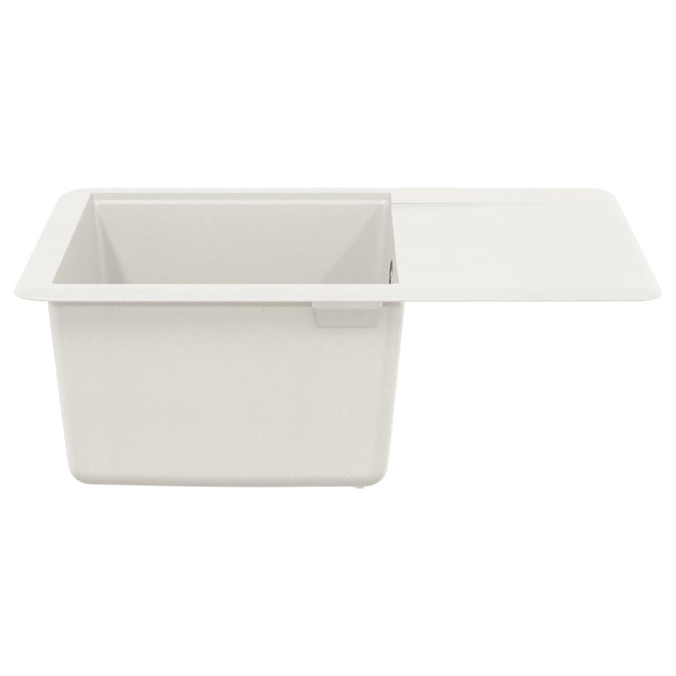 Vidaxx weißes Waschbecken 560 x 460 mm 80 % Quarz und 20 % Harz