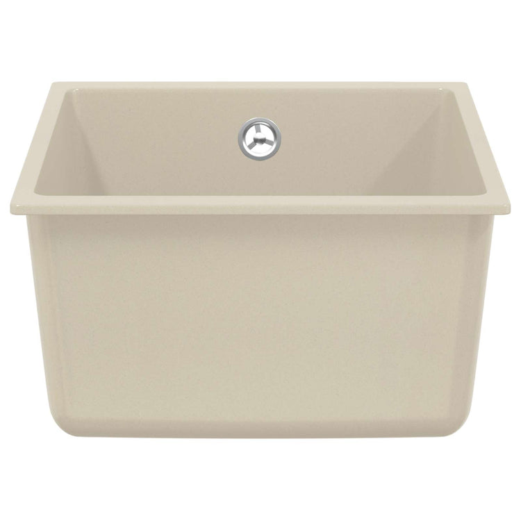 Vidaxx Waschbecken Beige 370 x 460 mm 80 % Quarz und 20 % Harz