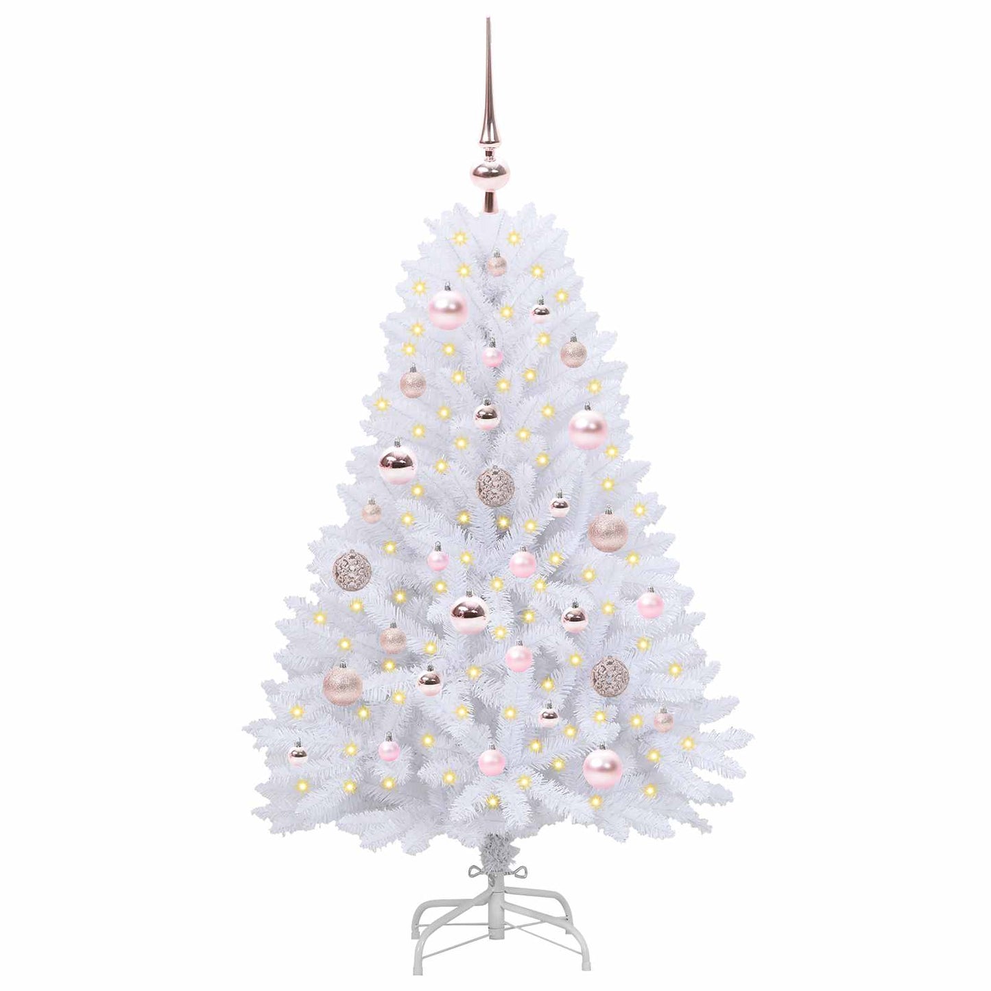 Vidaxx künstlicher klappbarer Weihnachtsbaum weiß 120 cm PVC und Stahl