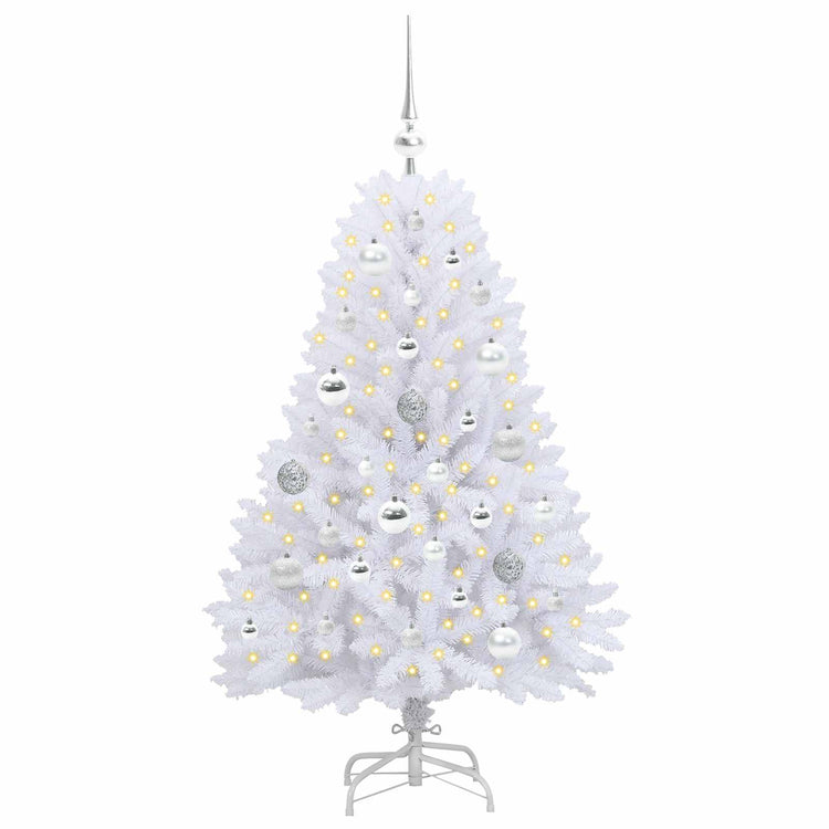 Vidaxx künstlicher klappbarer Weihnachtsbaum weiß 120 cm PVC und Stahl