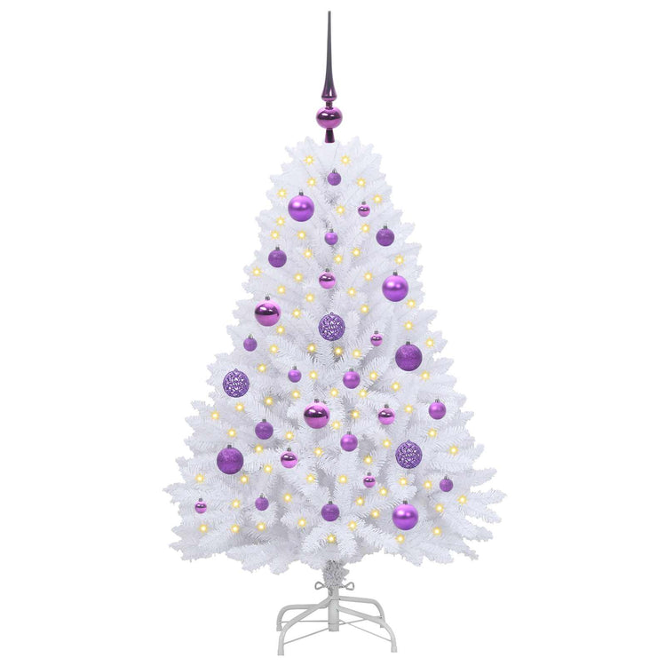 Vidaxx künstlicher klappbarer Weihnachtsbaum weiß 120 cm PVC und Stahl