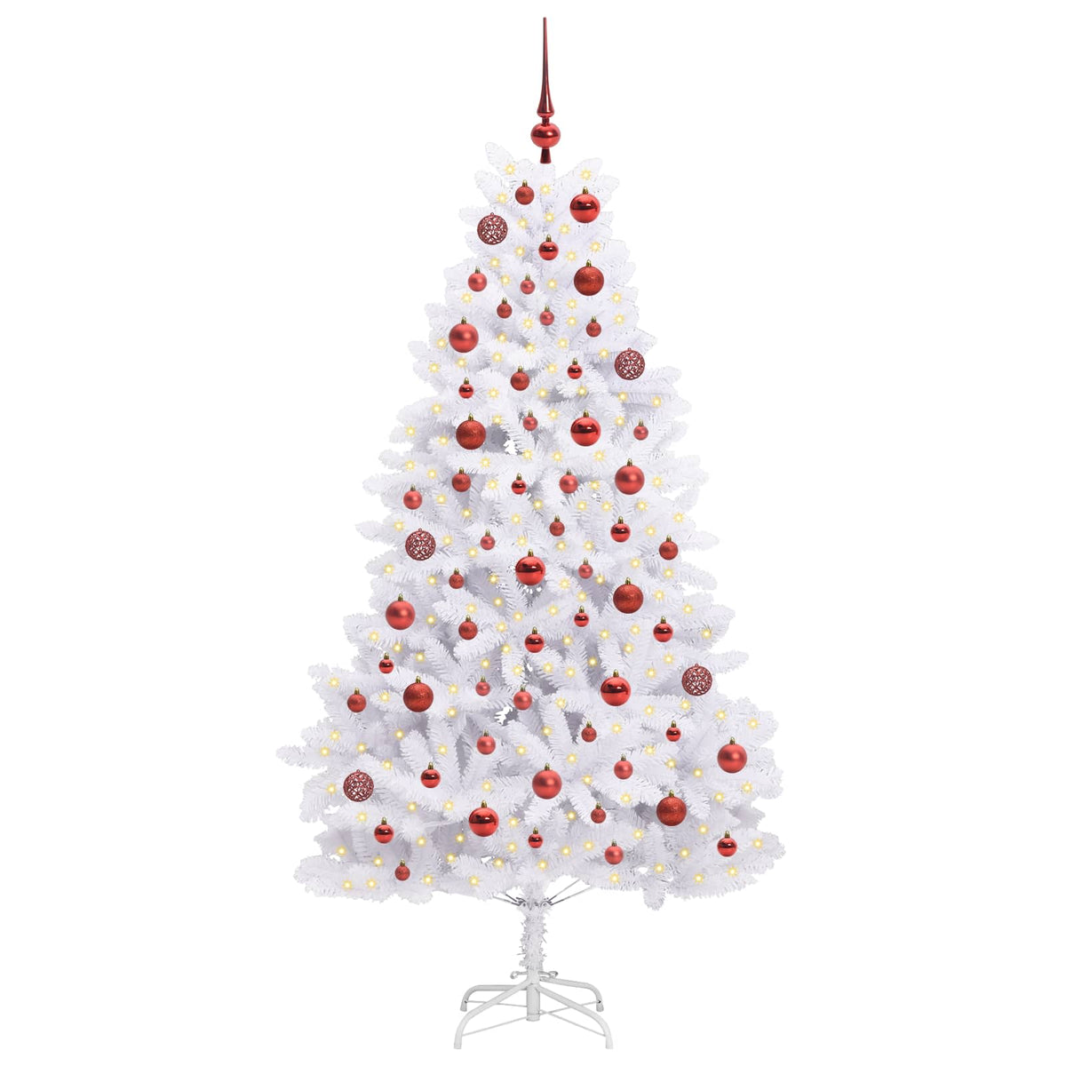 Vidaxx künstlicher klappbarer Weihnachtsbaum weiß 180 cm PVC und Stahl