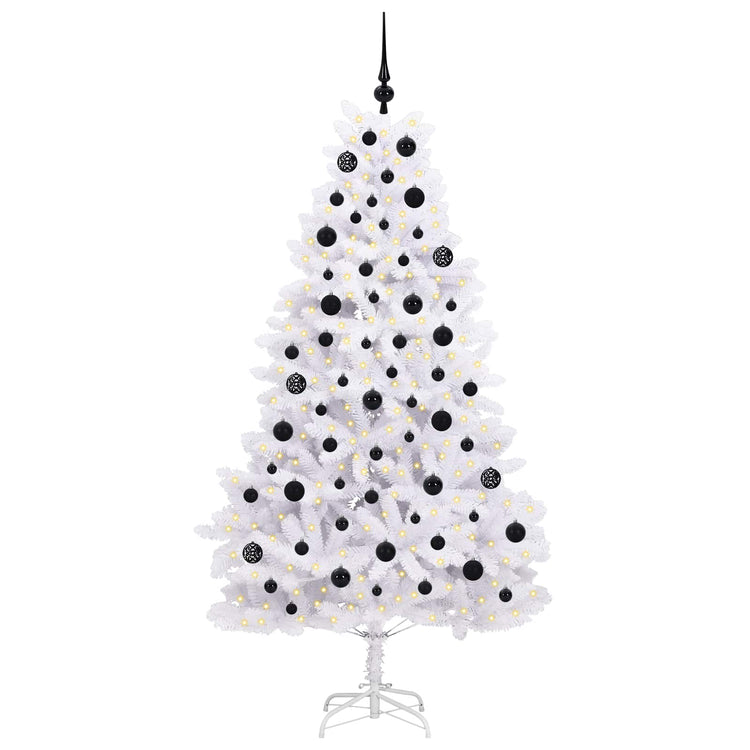 Vidaxx künstlicher klappbarer Weihnachtsbaum weiß 180 cm PVC und Stahl