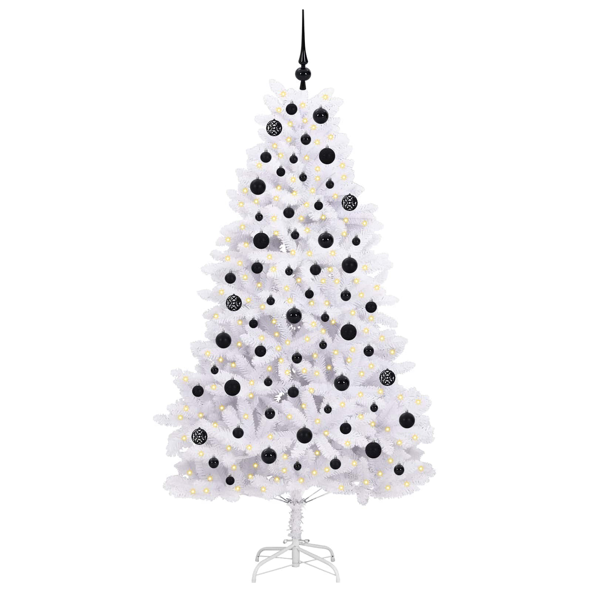 Vidaxx künstlicher klappbarer Weihnachtsbaum weiß 180 cm PVC und Stahl