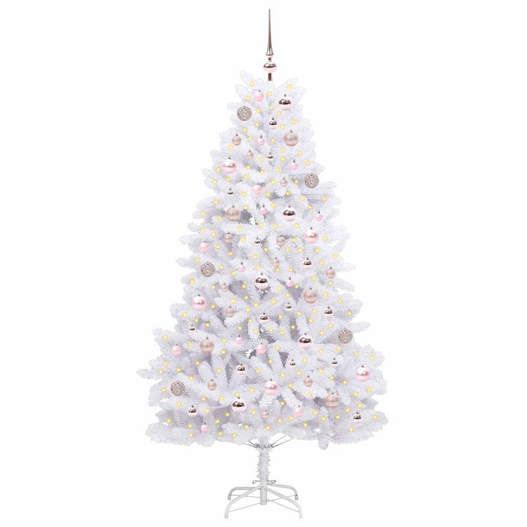 Vidaxx künstlicher klappbarer Weihnachtsbaum weiß 180 cm PVC und Stahl