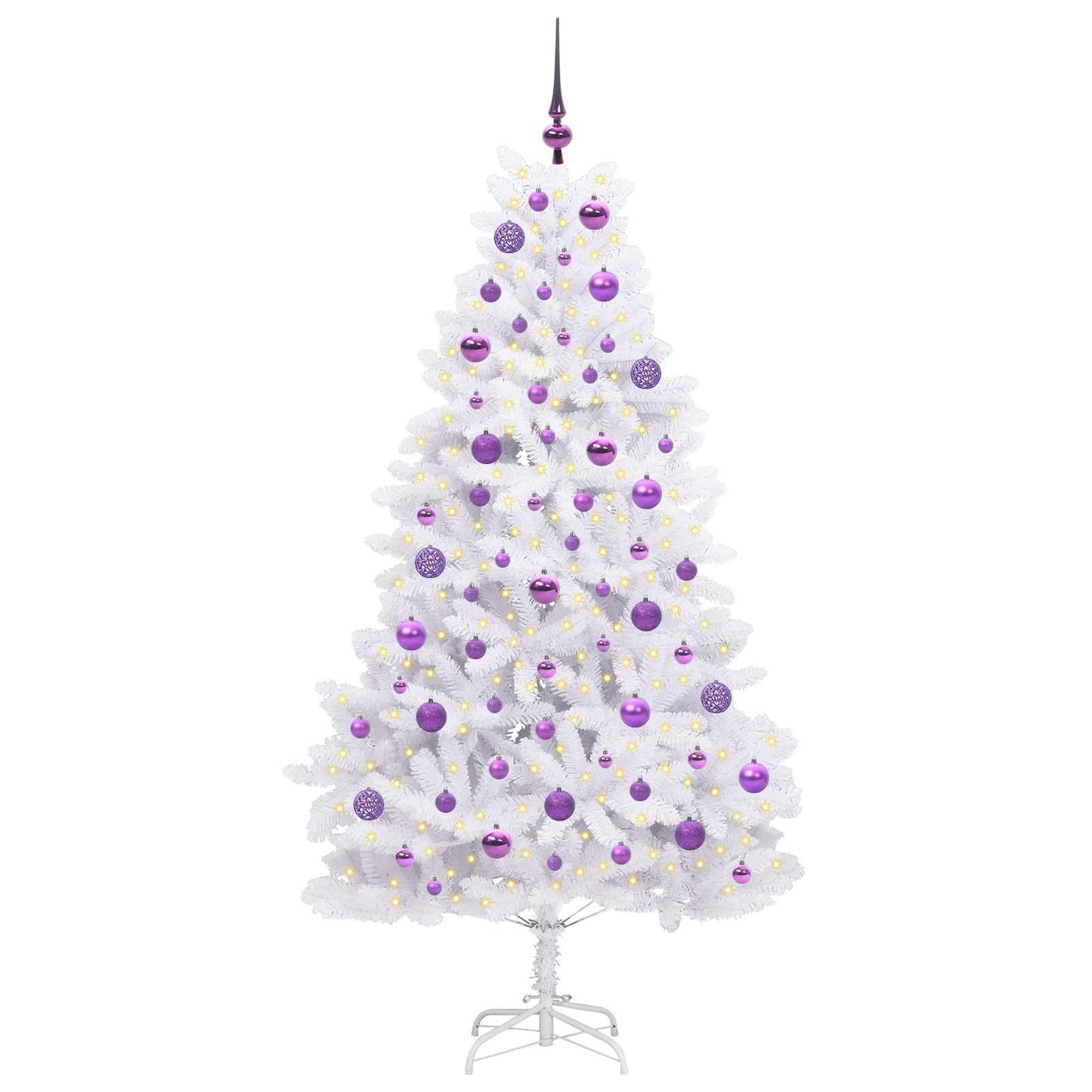 Vidaxx künstlicher klappbarer Weihnachtsbaum weiß 180 cm PVC und Stahl