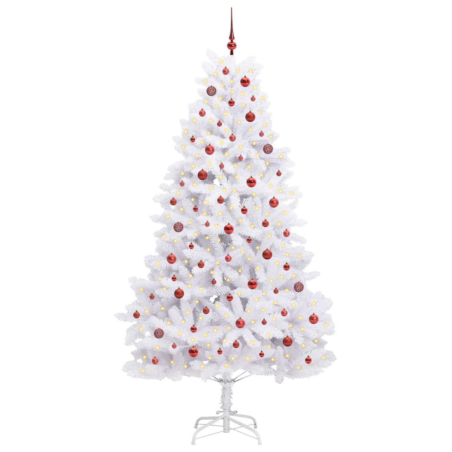 Vidaxx künstlicher klappbarer Weihnachtsbaum weiß 240 cm PVC und Stahl