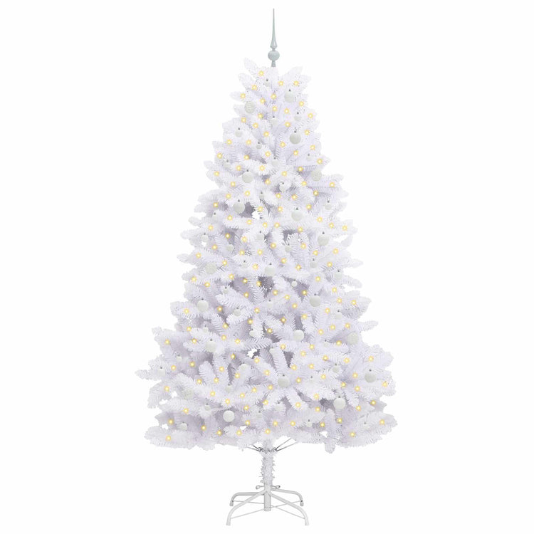 Vidaxx künstlicher klappbarer Weihnachtsbaum weiß 240 cm PVC und Stahl