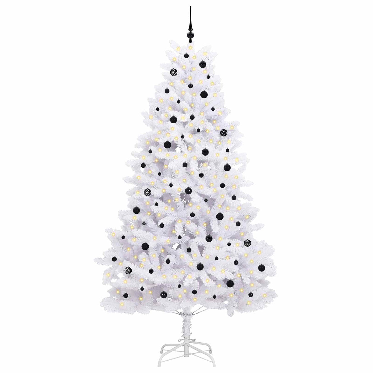 Vidaxx künstlicher klappbarer Weihnachtsbaum weiß 270 cm PVC und Stahl