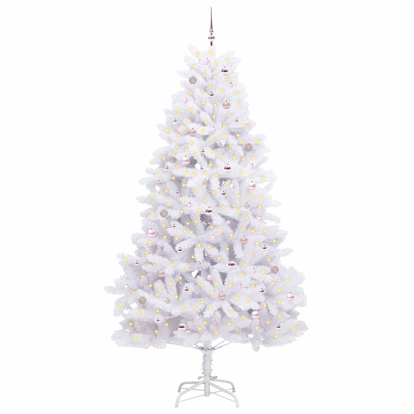 Vidaxx künstlicher klappbarer Weihnachtsbaum weiß 270 cm PVC und Stahl