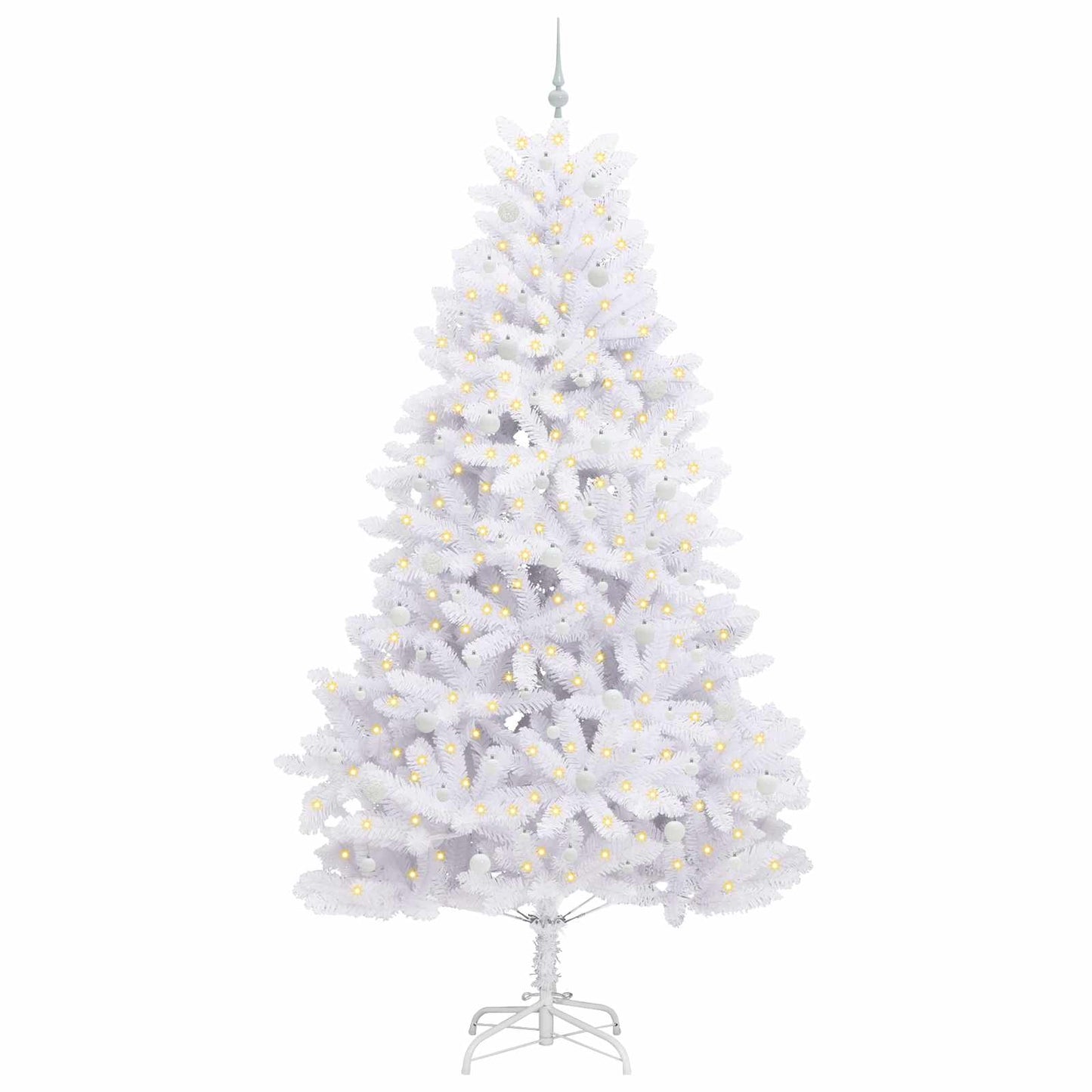 Vidaxx künstlicher klappbarer Weihnachtsbaum weiß 270 cm PVC und Stahl