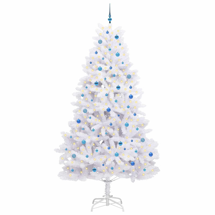 Vidaxx künstlicher klappbarer Weihnachtsbaum weiß 270 cm PVC und Stahl