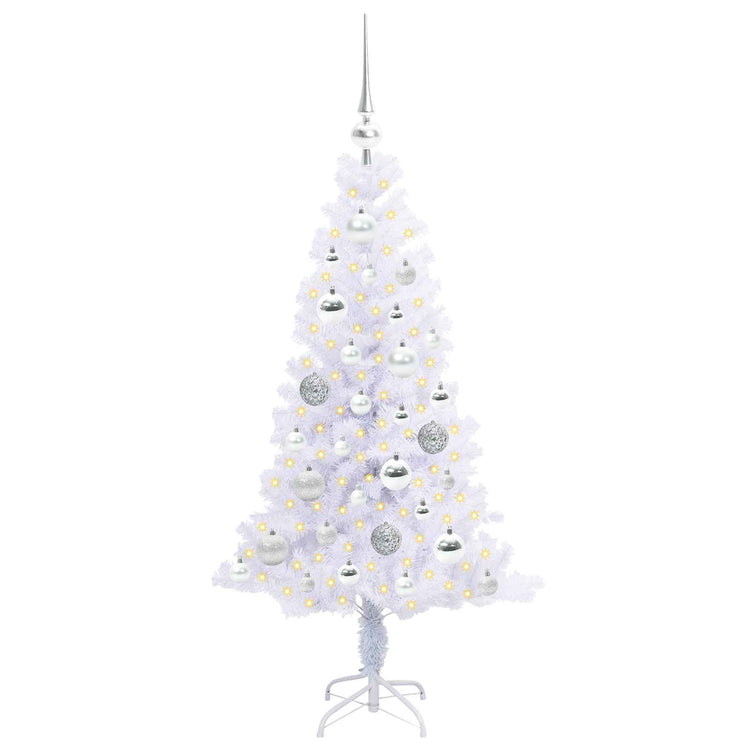 Künstlicher Weihnachtsbaum von Vidaxx mit 150 LEDs, weiß, 120 cm, PVC und Stahl