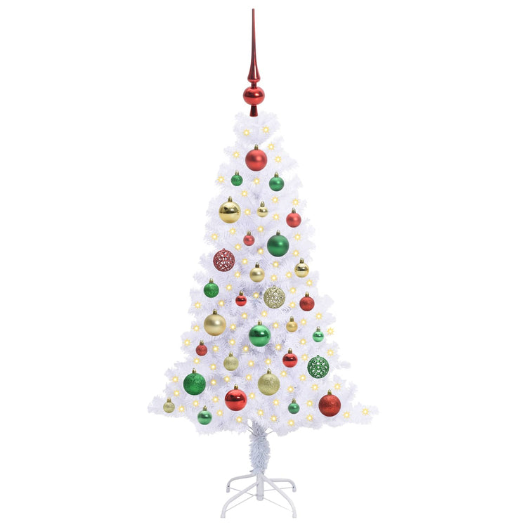 Künstlicher Weihnachtsbaum von Vidaxx mit 150 LEDs, weiß, 120 cm, PVC und Stahl