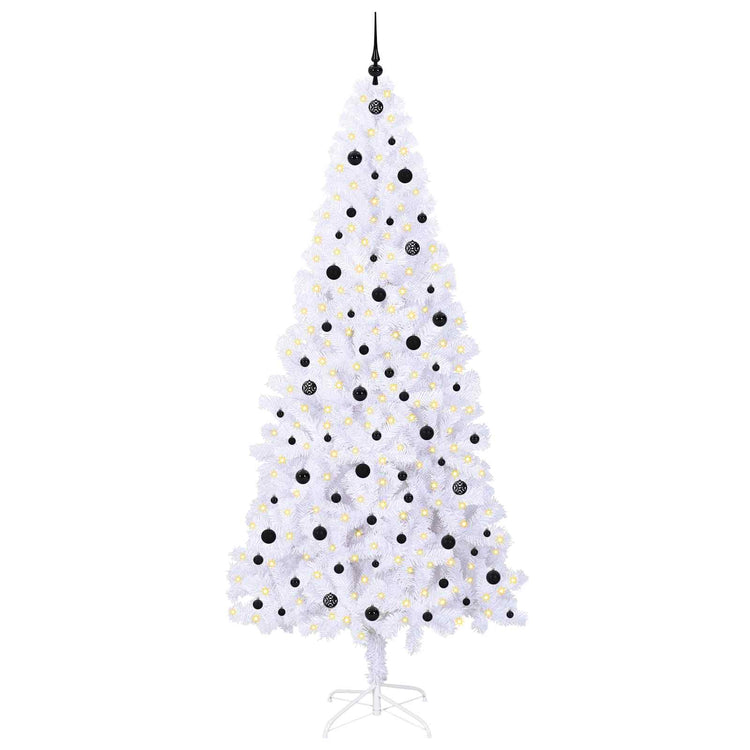 Künstlicher Weihnachtsbaum von Vidaxx mit 300 LEDs, weiß, 240 cm, PVC und Stahl