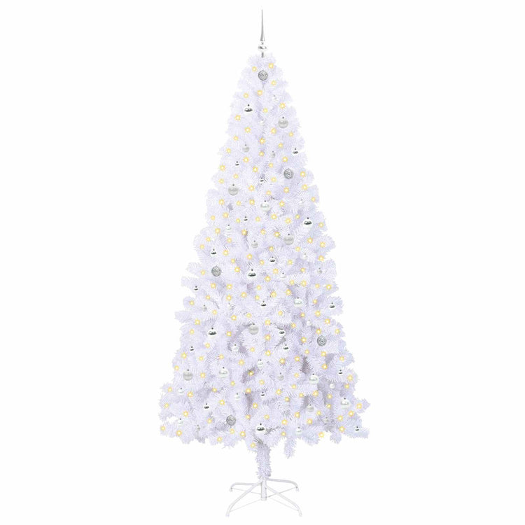 Künstlicher Weihnachtsbaum von Vidaxx mit 300 LEDs, weiß, 240 cm, PVC und Stahl